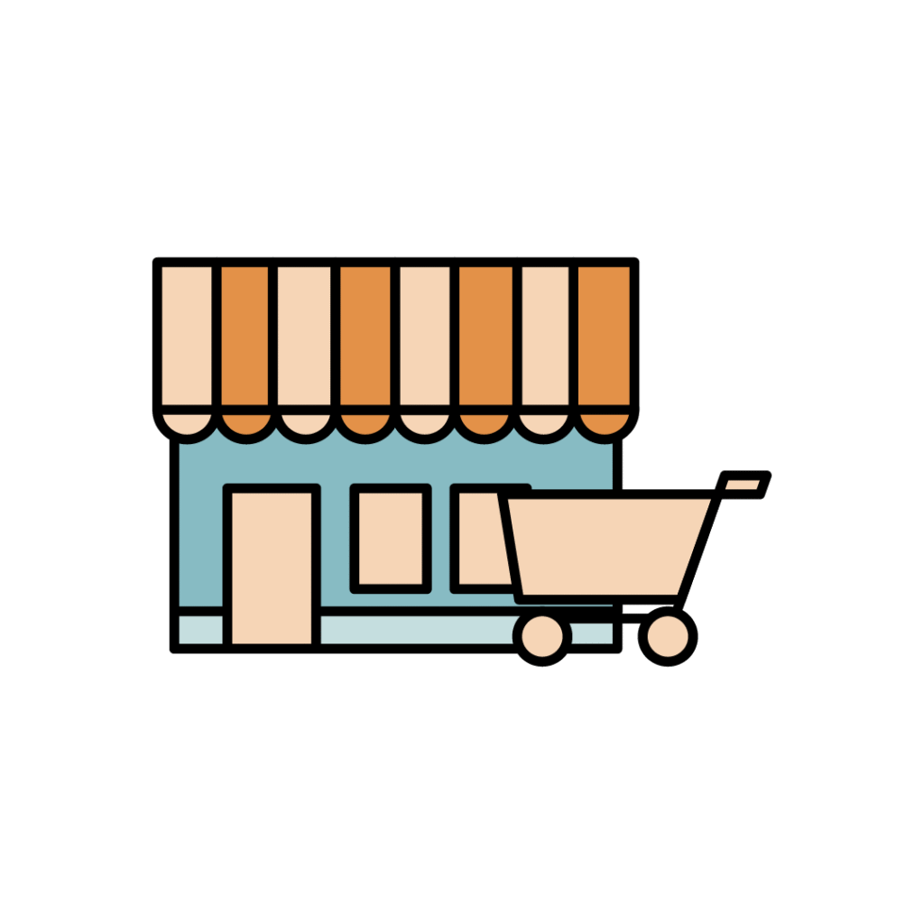 Ikon livsmedelsbutik.