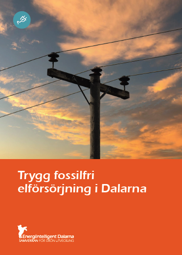 Framsida av rapporten Trygg elförsörjning i Dalarna - kortversion